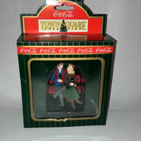 Coca-Cola Town Square Figures -NIB- Set of 3- Model T- Couple - Skater - Picture 2 of 11